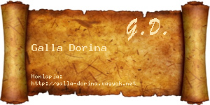 Galla Dorina névjegykártya